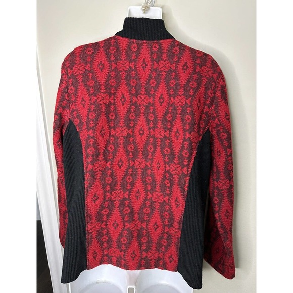 Pendleton Red‎ and Black Wool Southwest Cardigan Jacket~ 1X - Picture 5 of 7